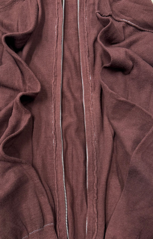 Yohji Yamamoto ‘Y’s For Men’ Collarless Zip-Up Sweater