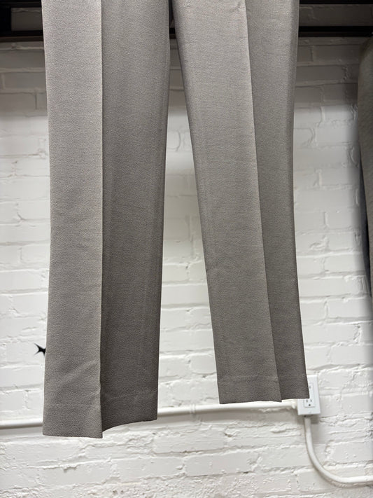 Rick Owens Dust Brown Pleated Slim Cut Trousers