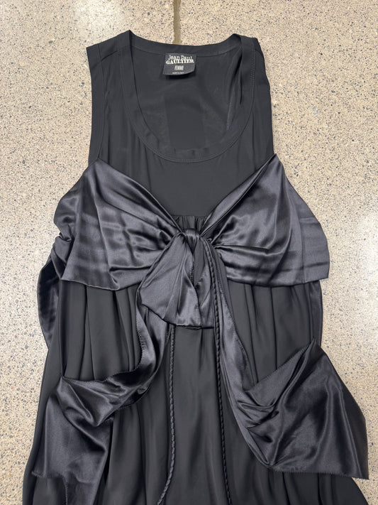 Vintage Jean Paul Gaultier ‘Bow’ Black Semi-Sheer Dress