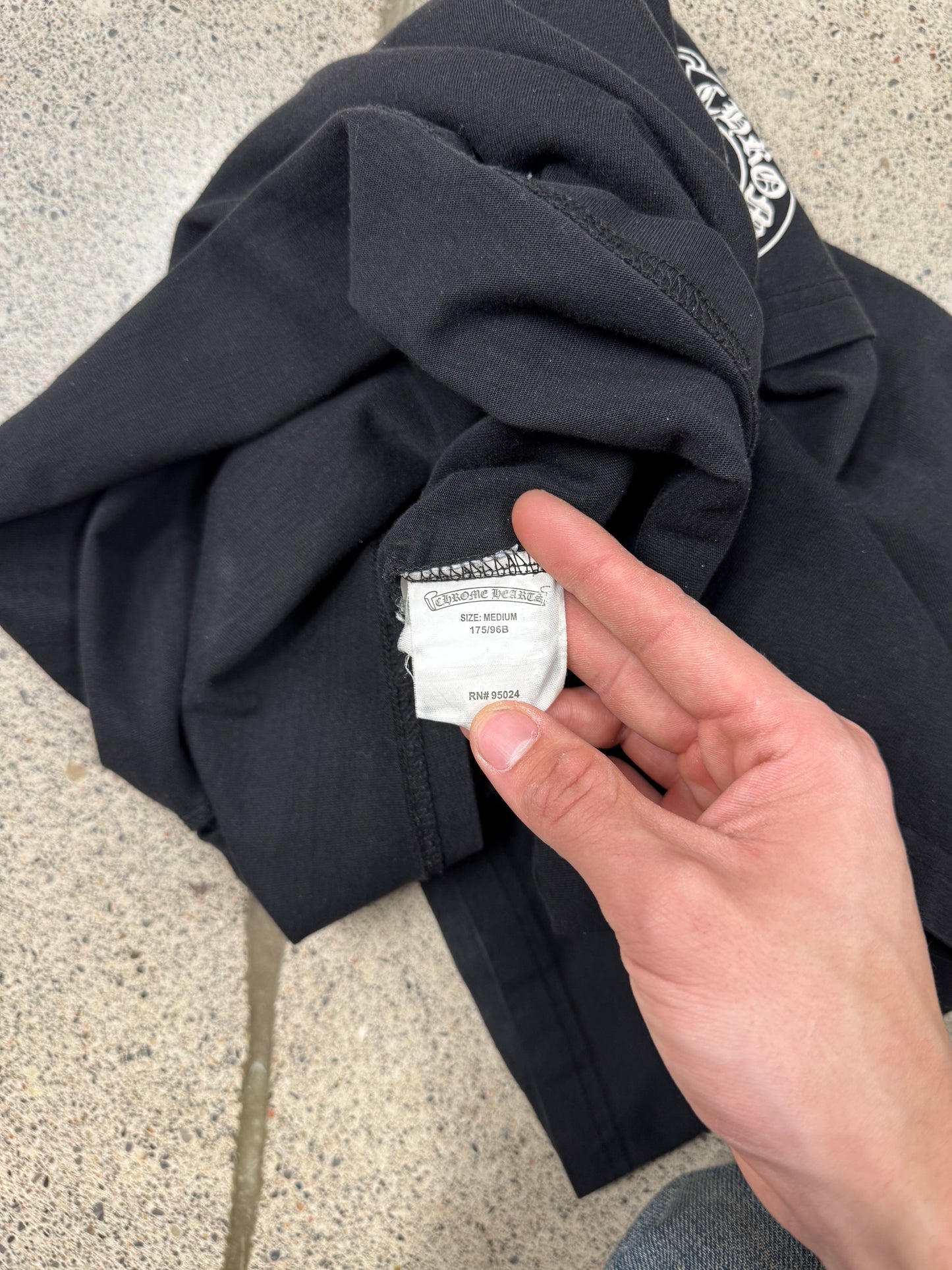 Chrome Hearts Horseshoe Logo Pocket Black Pocket T-Shirt