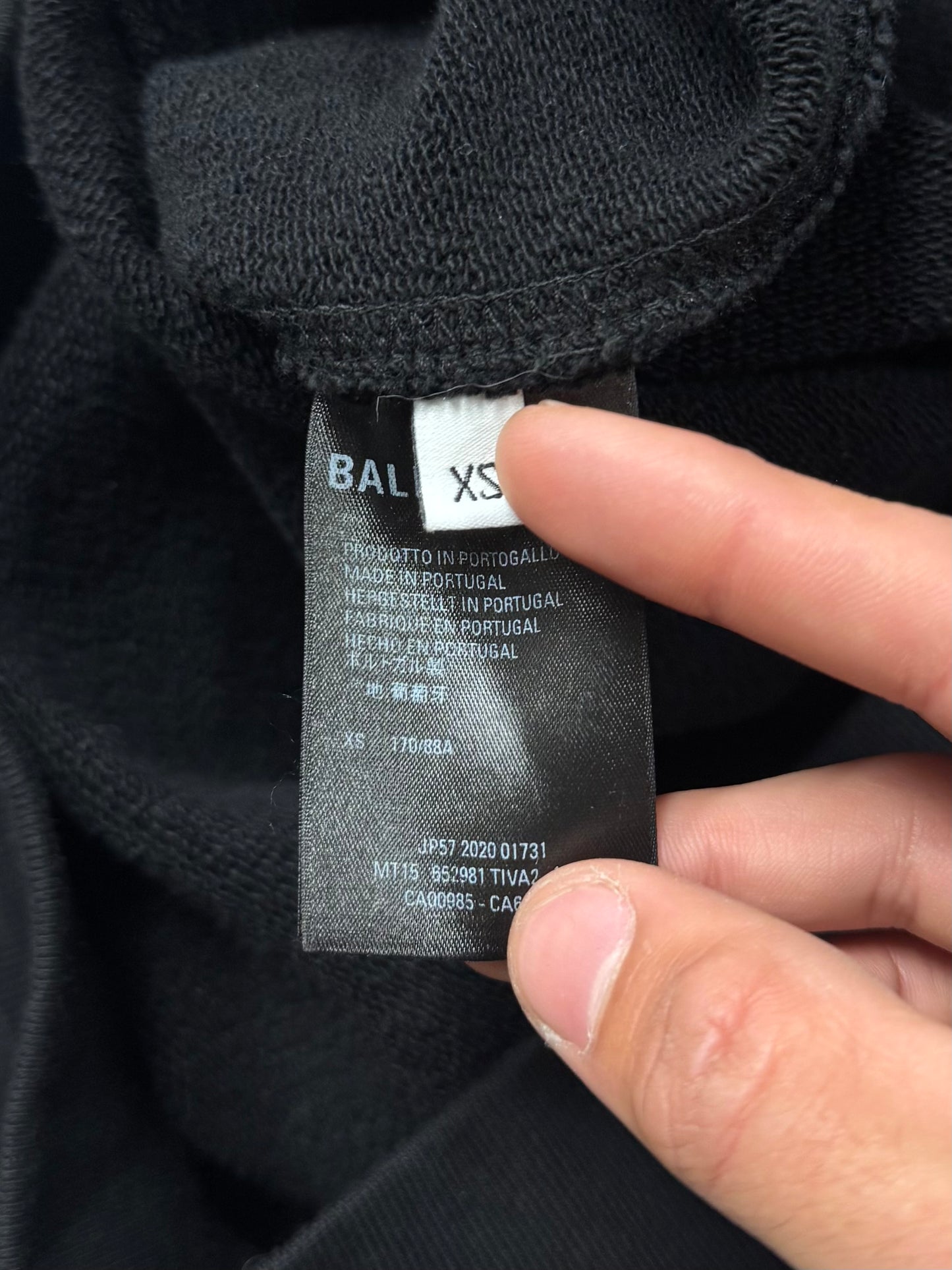 AW2020 Balenciaga ‘Models’ Black Oversized Sweatshirt