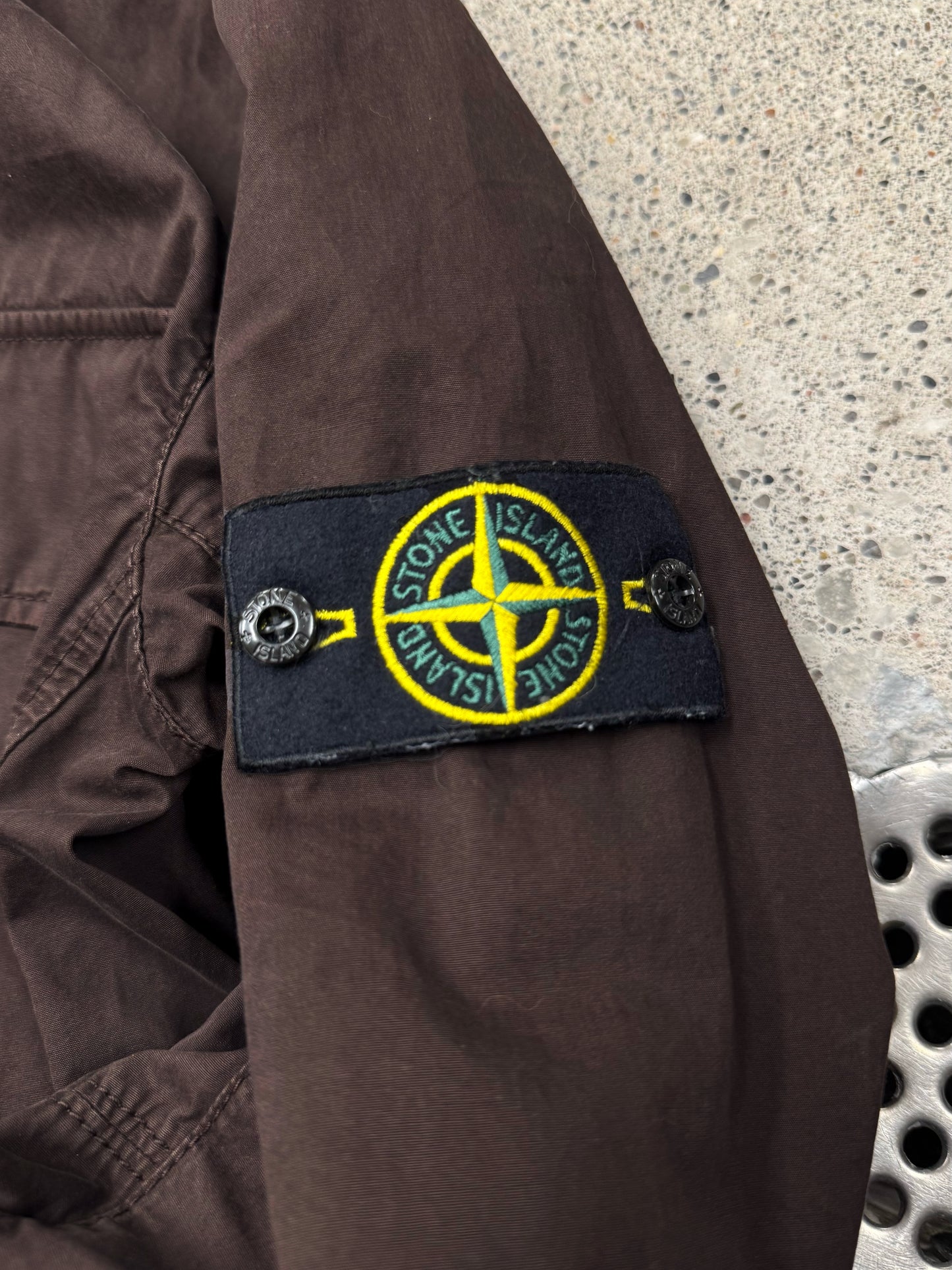 Stone Island ‘Brushed Cotton’ Zip-Up Work Shirt