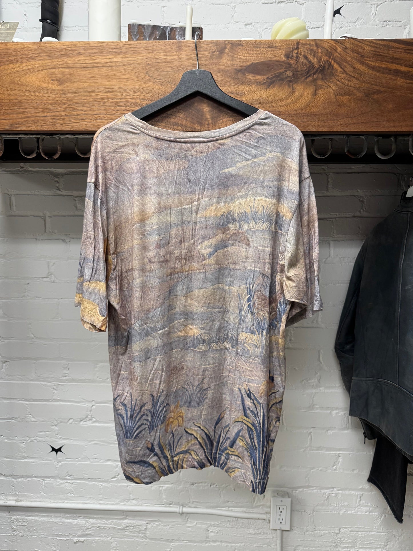 Dries Van Noten Sheer Cotton ‘Portrait Artwork’ T-Shirt