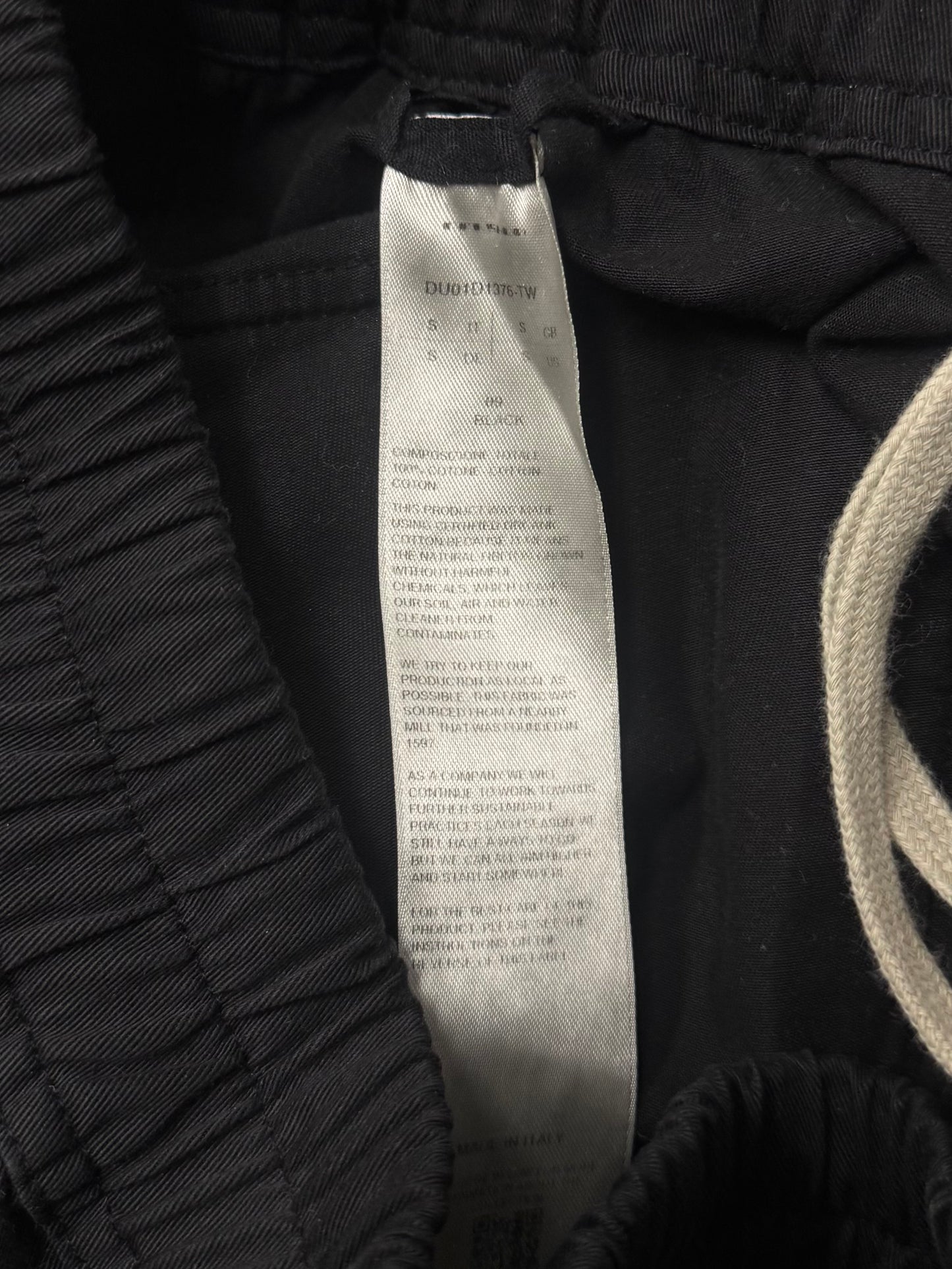 Rick Owens ‘Creatch’ Black Drawstring Sweatpants