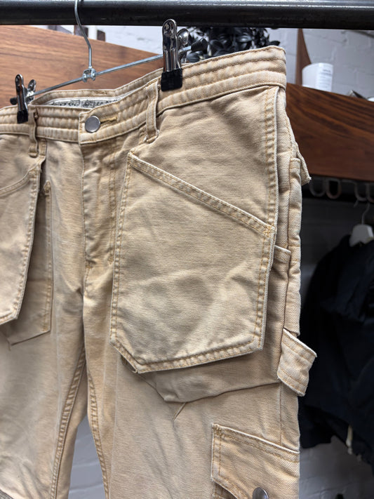 OG Number (N)ine ‘Crying Heart’ Leather Patch Exposed Pocket Work Denim