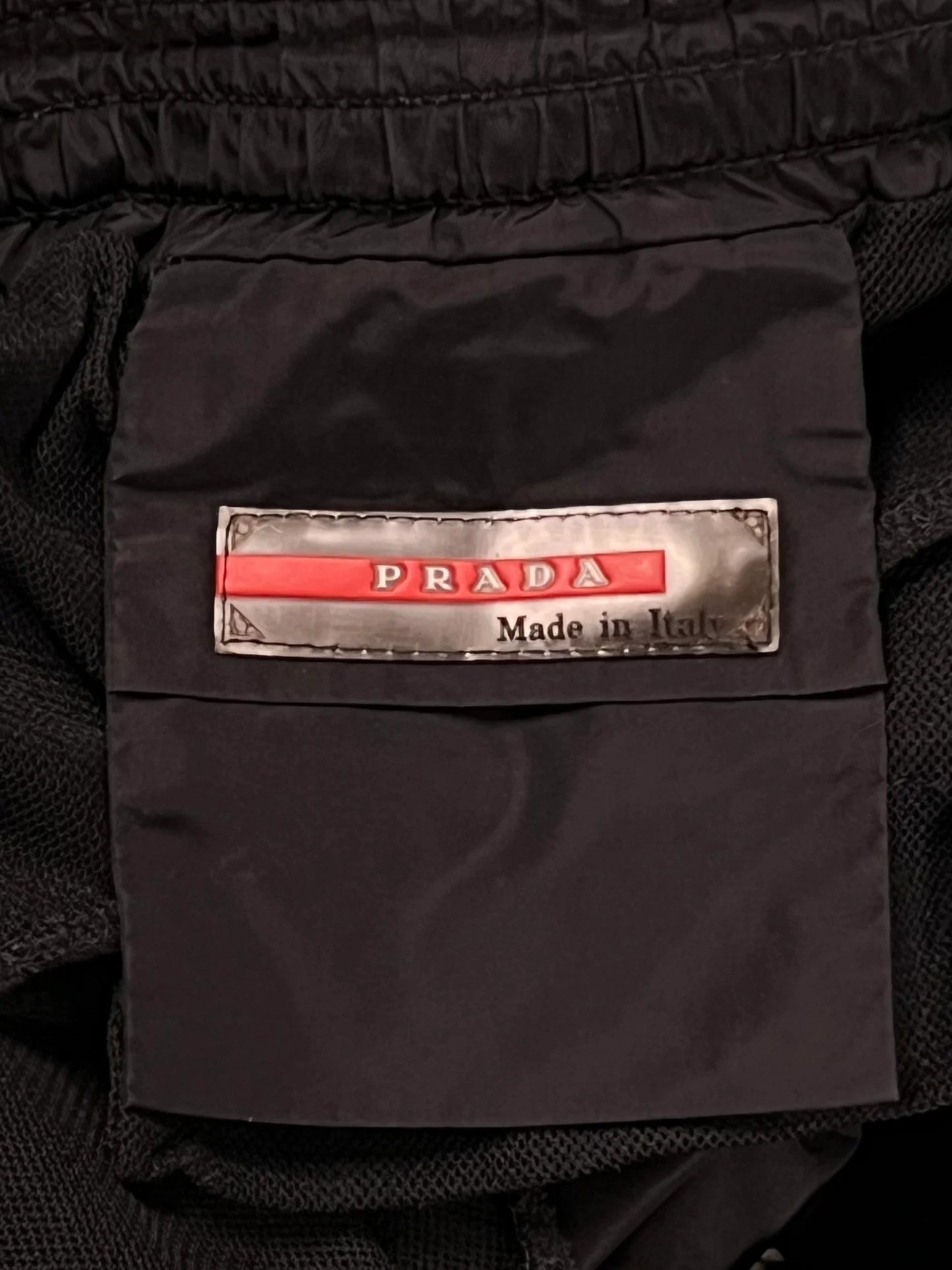 Prada Sport Nylon ‘Linea Rossa’ Swim Trunks