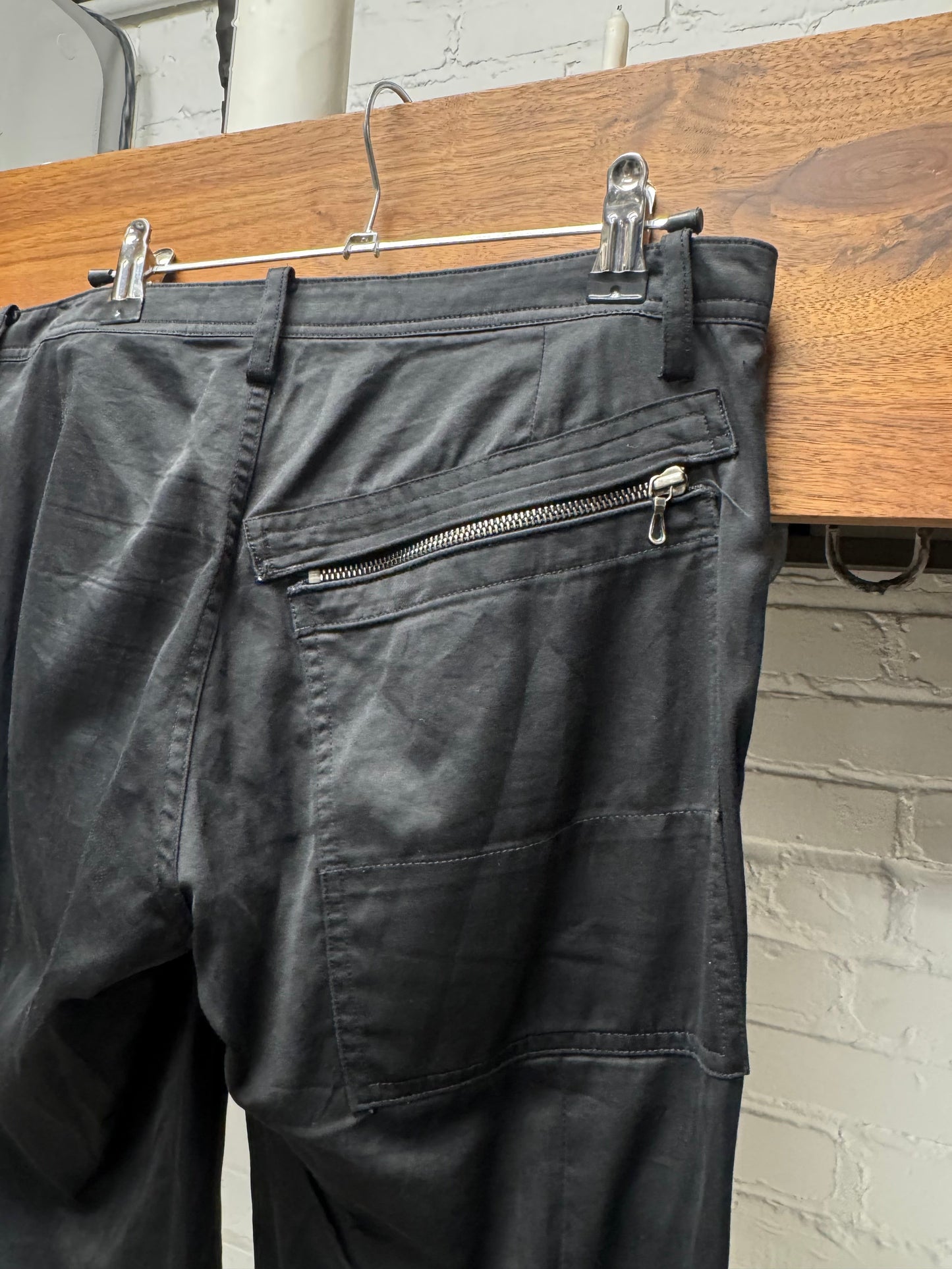 AW2009 Julius ‘Zip-Pocket’ Black Cotton/Satin Slim Cut Pants