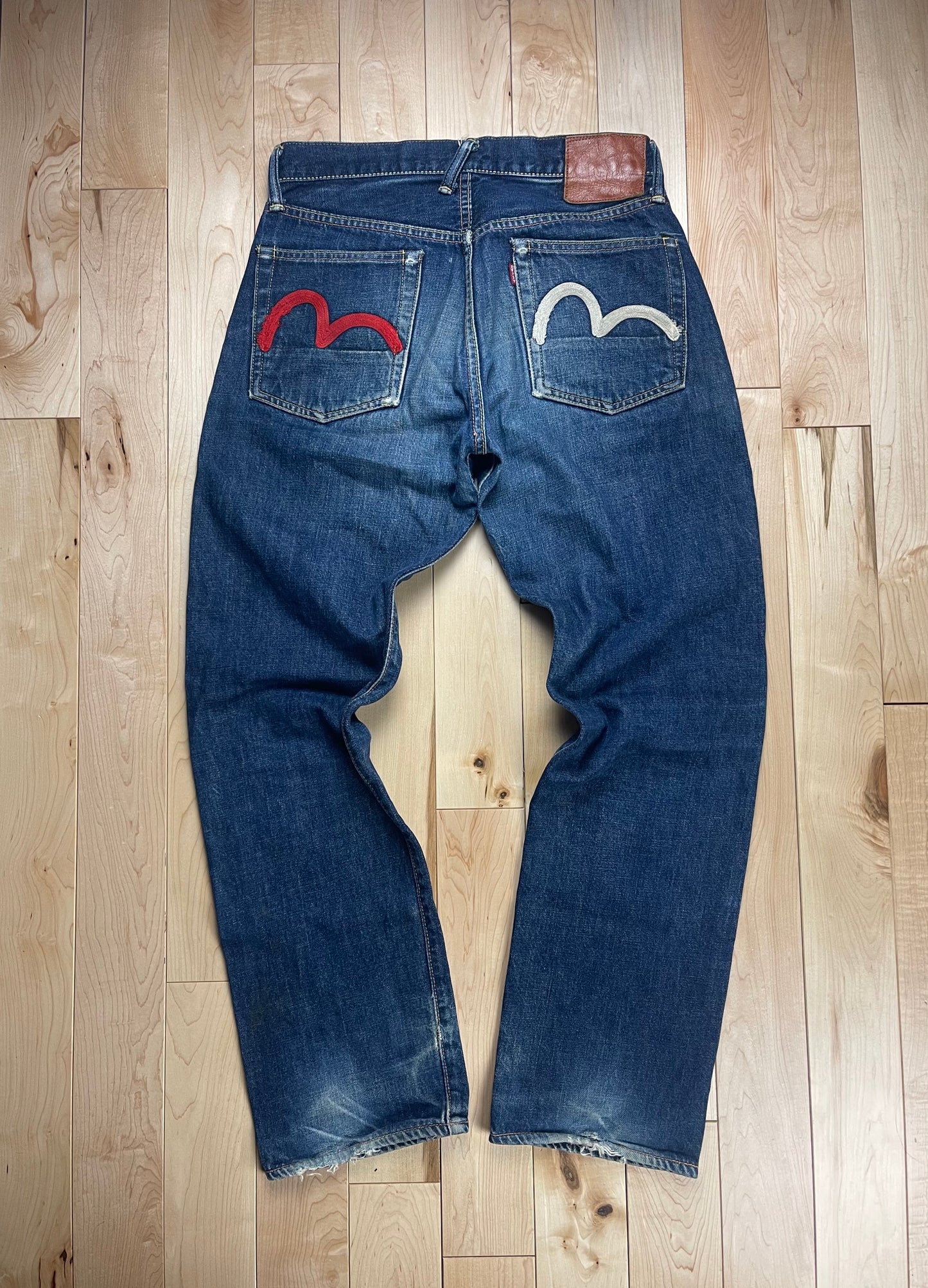 Evisu N02 Embroidered Gull Logo Denim