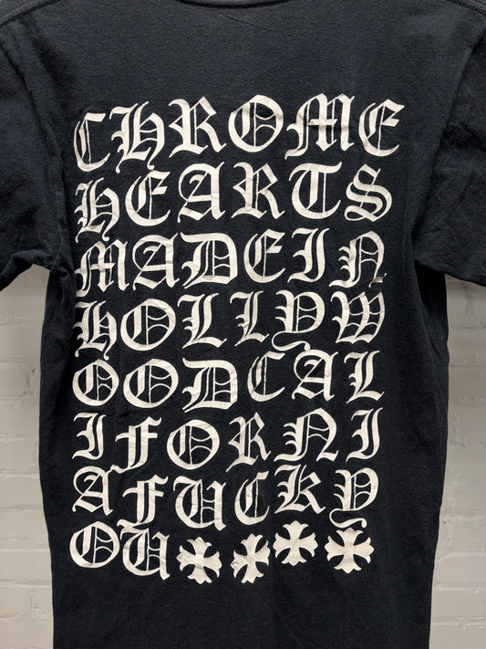 Chrome Hearts Chrome Hearts ‘Eye Chart’ Black Graphic T-Shirt