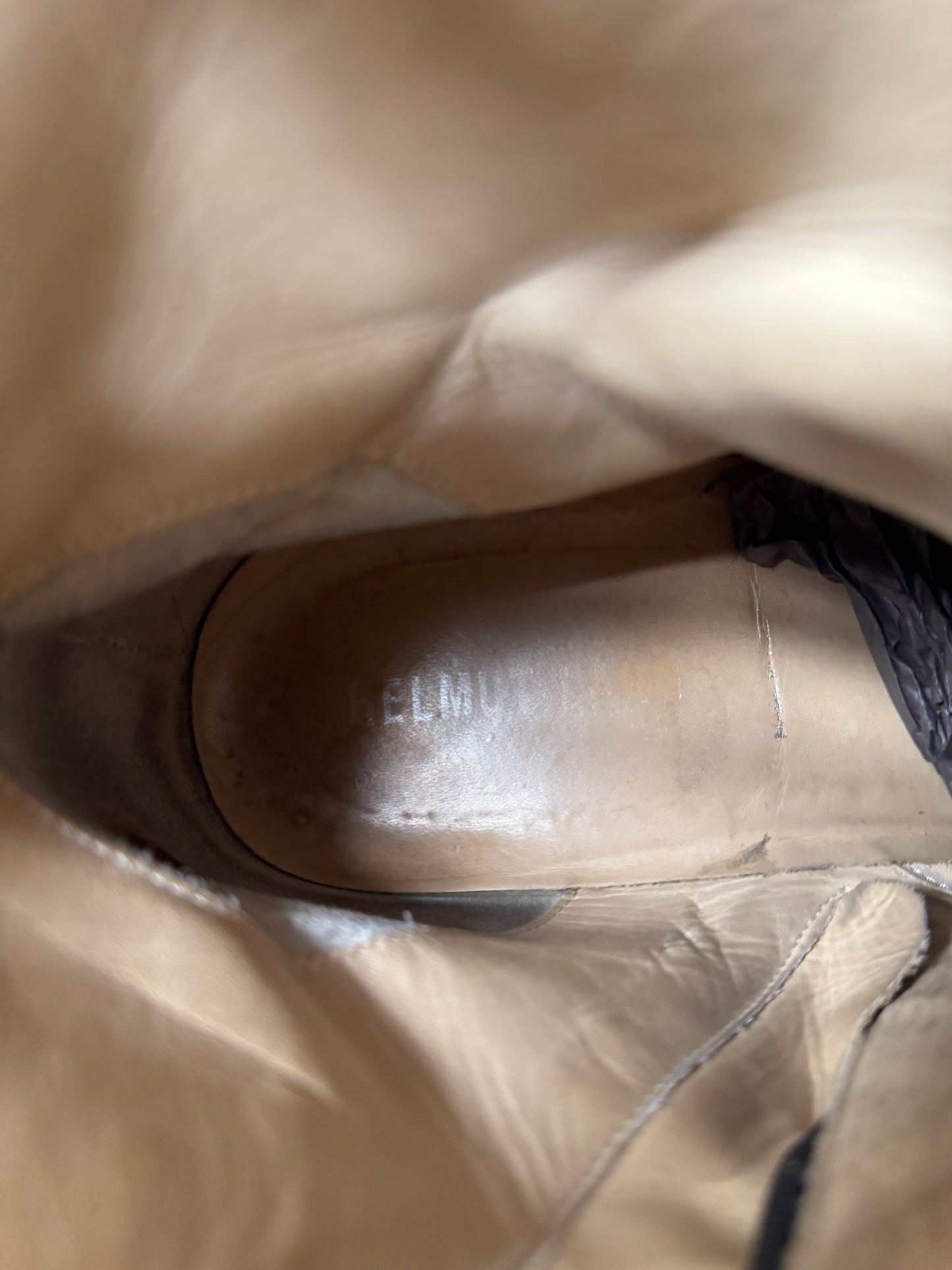 SS2002 Helmut Lang ‘Perch Skin’ Fish Leather Pointed Toe Boots.