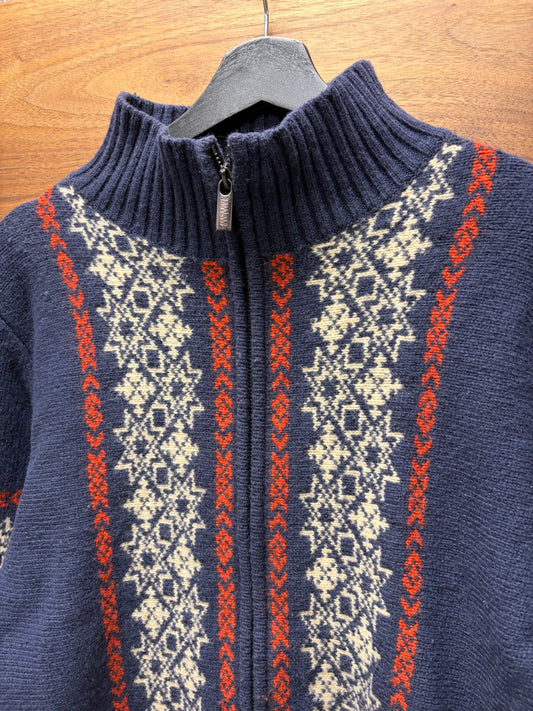 Vintage Jean Paul Gaultier ‘Nordic Pattern’ Zip-Up Knit Sweater