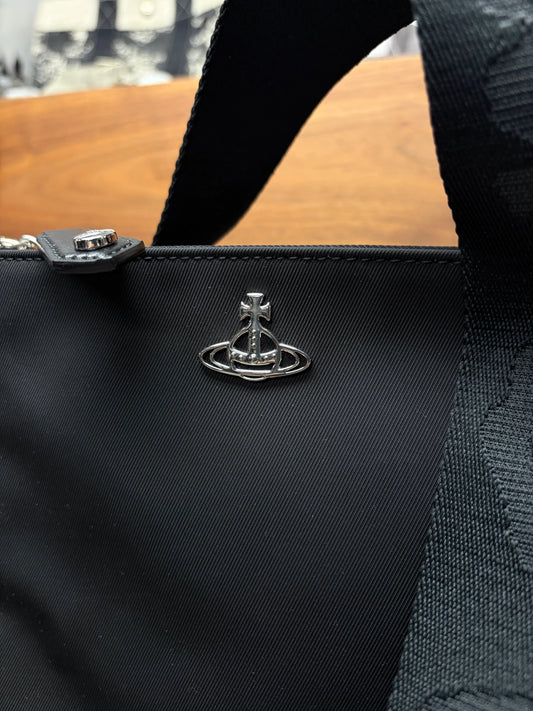 Vivienne Westwood ‘Orb Logo’ Black Nylon Crossbody Bag