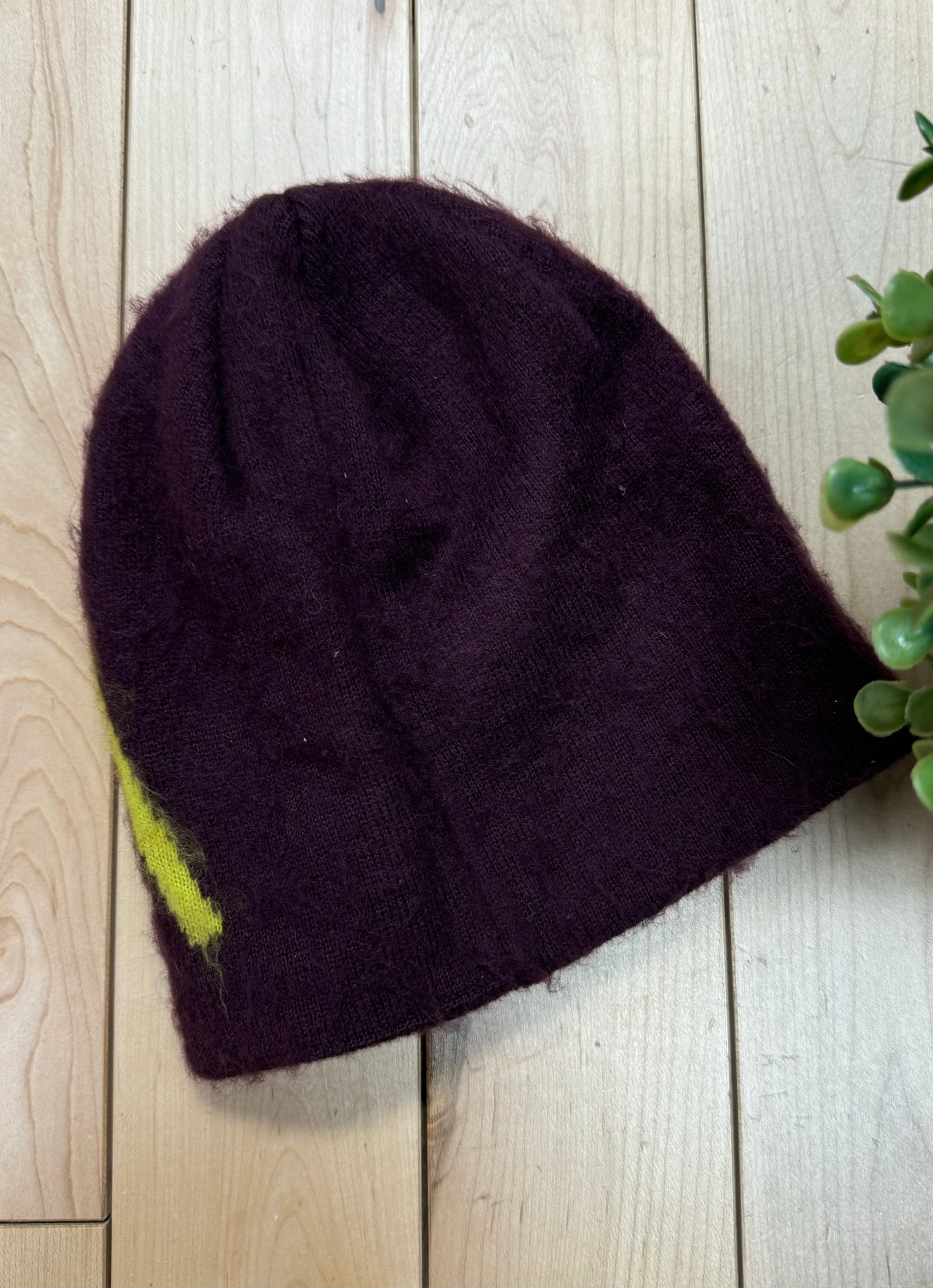 Stussy Mohair Maroon/Neon Beanie