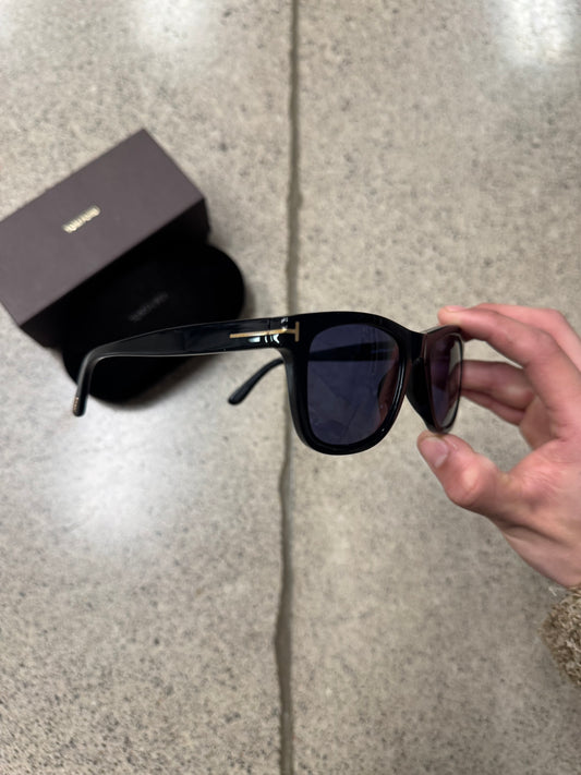 Tom Ford ‘Leo’ Blue Tinted Wayfarer Sunglasses