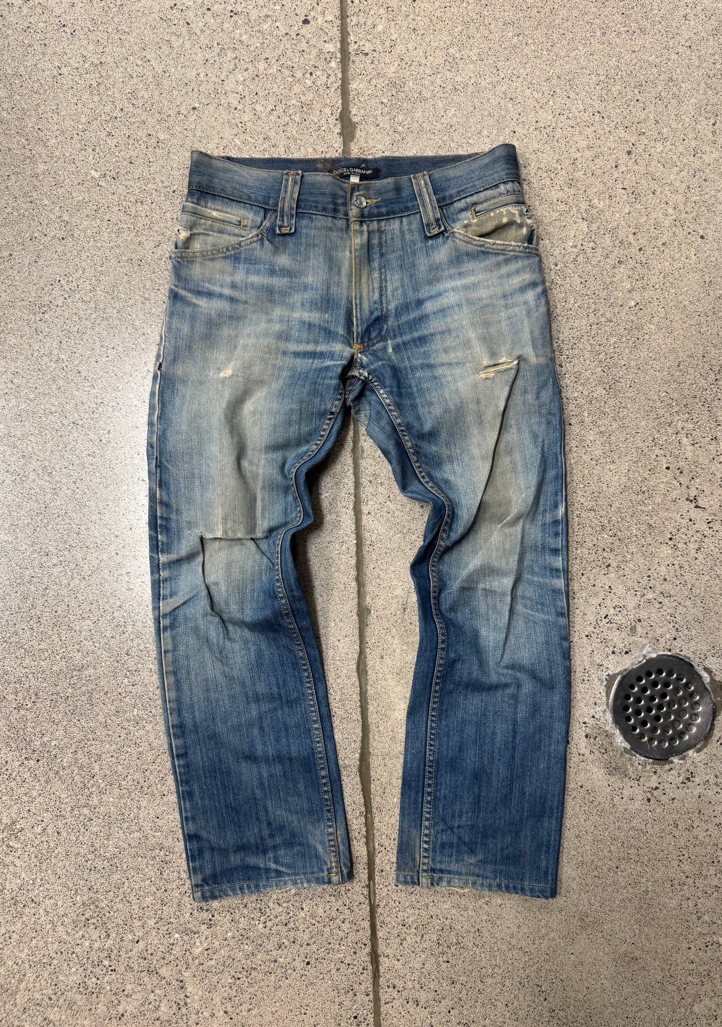 2000s Dolce & Gabbana ‘Dirt Wash’ Bootcut Denim