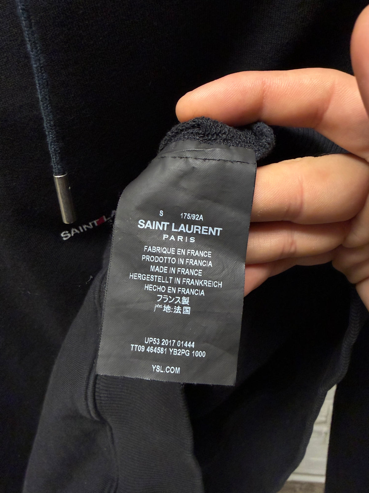 2020 Saint Laurent Black Classic ‘Box Logo’ Minimal Hoodie