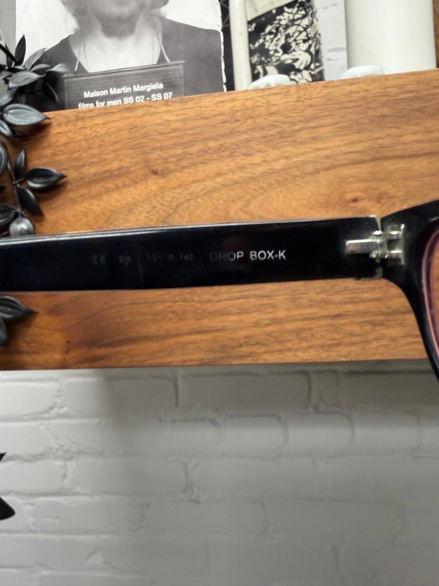 Chrome Hearts ‘Drop Box K’ Black Rectangular Frame Prescription Glasses
