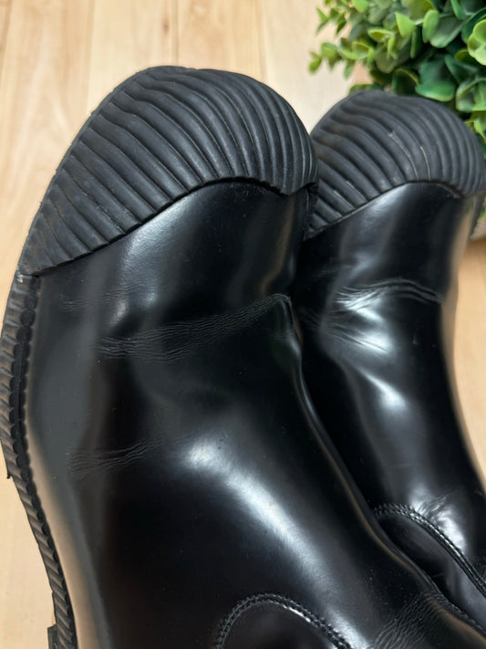 CK205W39Nyc by Raf Simons ‘Spazzolato’ Patent Leather Boots