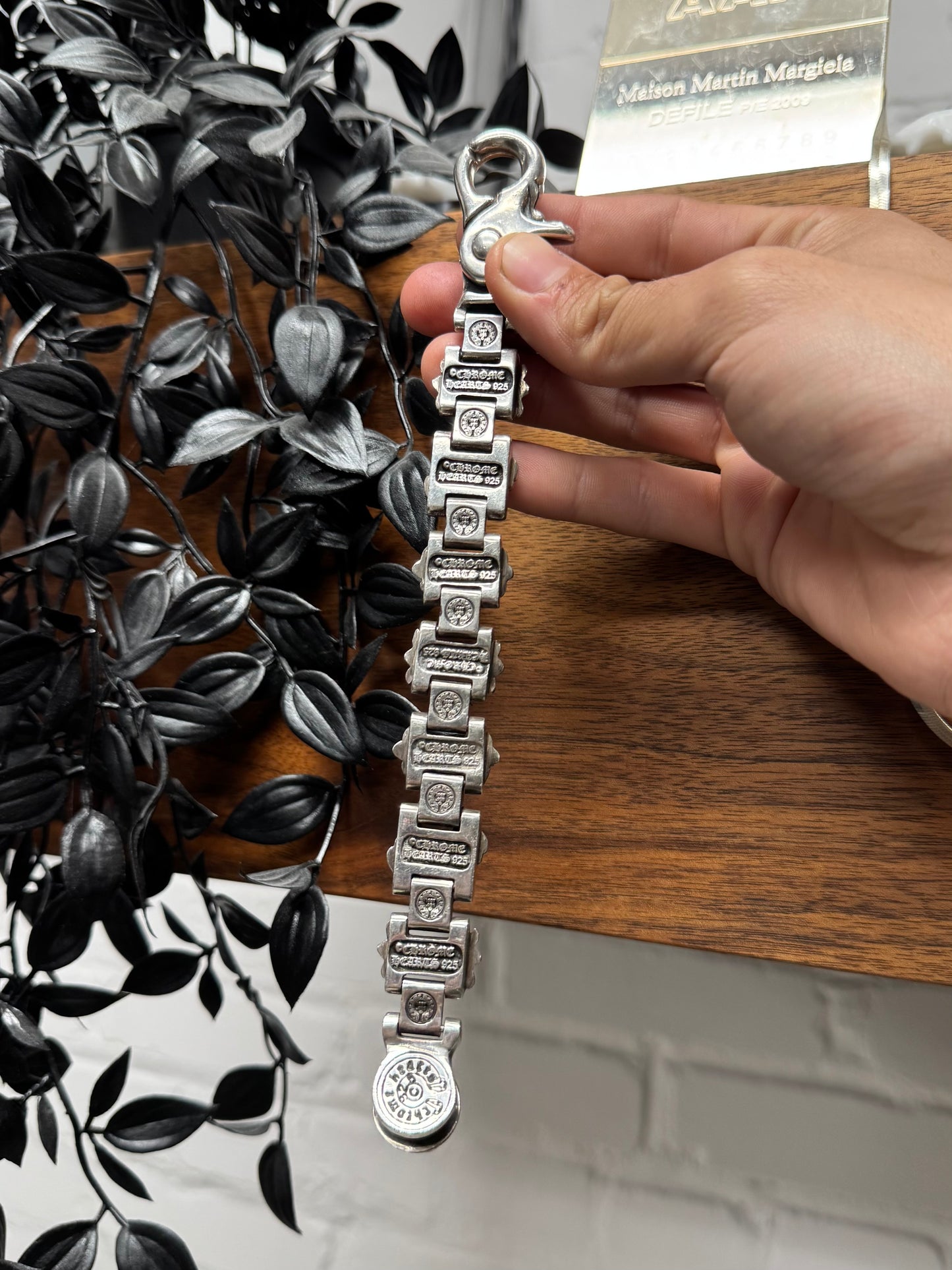 Chrome Hearts ‘H-Link’ Claw/Fleur De Lis 925 Silver ‘Lobster Clasp’ Bracelet