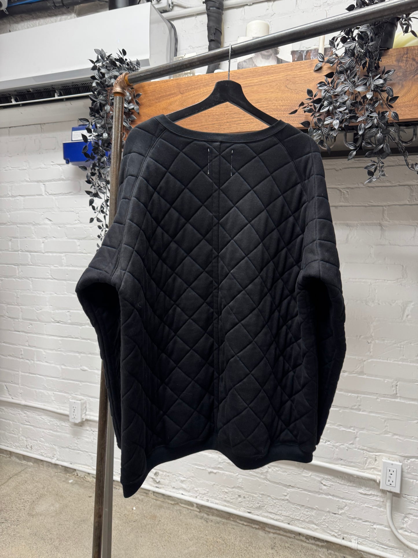 Takahiro Miyashita the Soloist ‘Quilted’ Black Cotton Sweatshirt