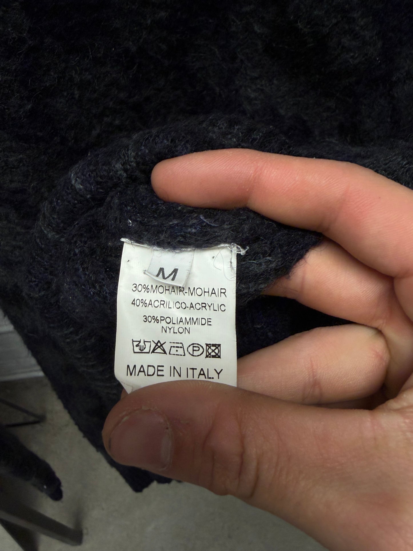 AW2014 Raf Simons Leopard Print Wool Knit Sweater