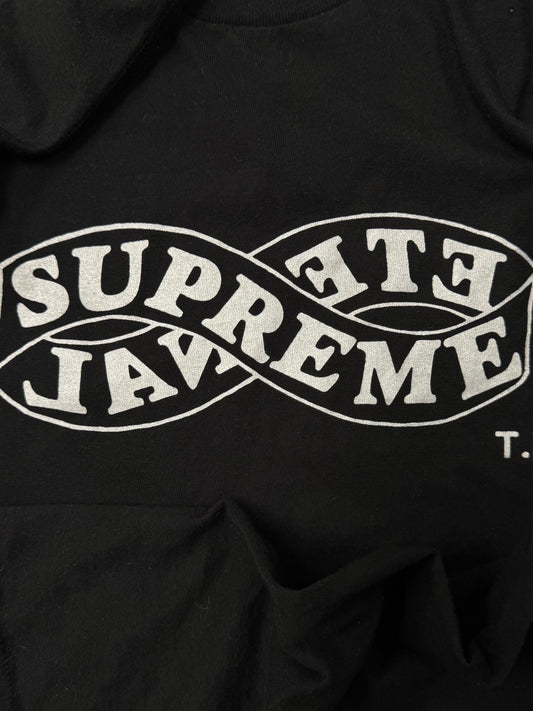 AW2018 Supreme ‘Eternal’ Infinity Loop Black Graphic T-Shirt