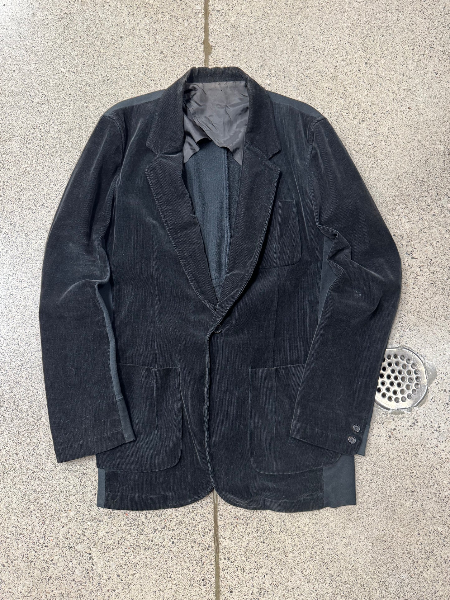AW20003 Undercover Paper Doll Hybrid Sweatshirt/Corduroy Overcoat