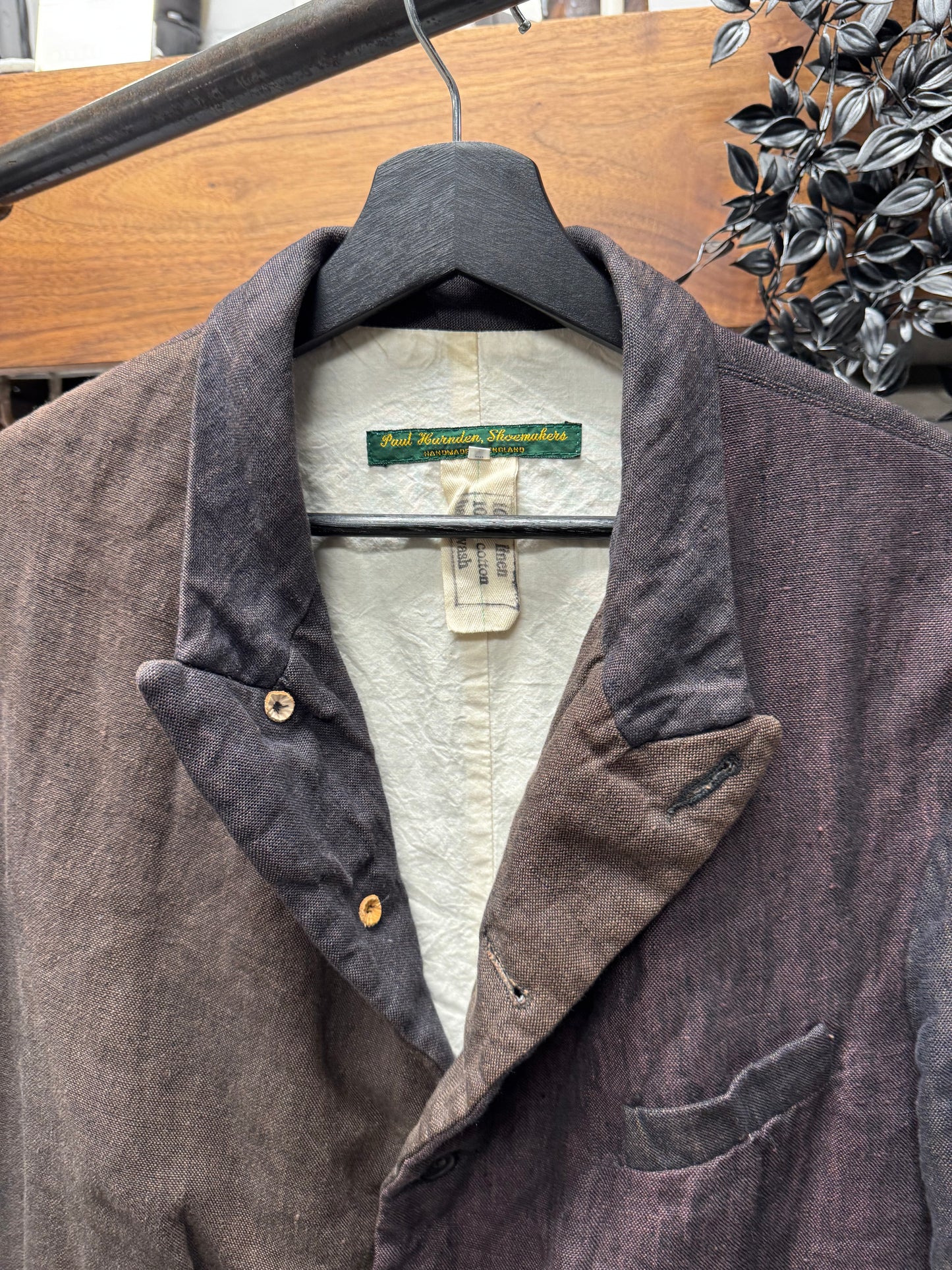 Paul Harnden Shoemaker Patchwork Fade Dyed Linen/Cotton Blazer