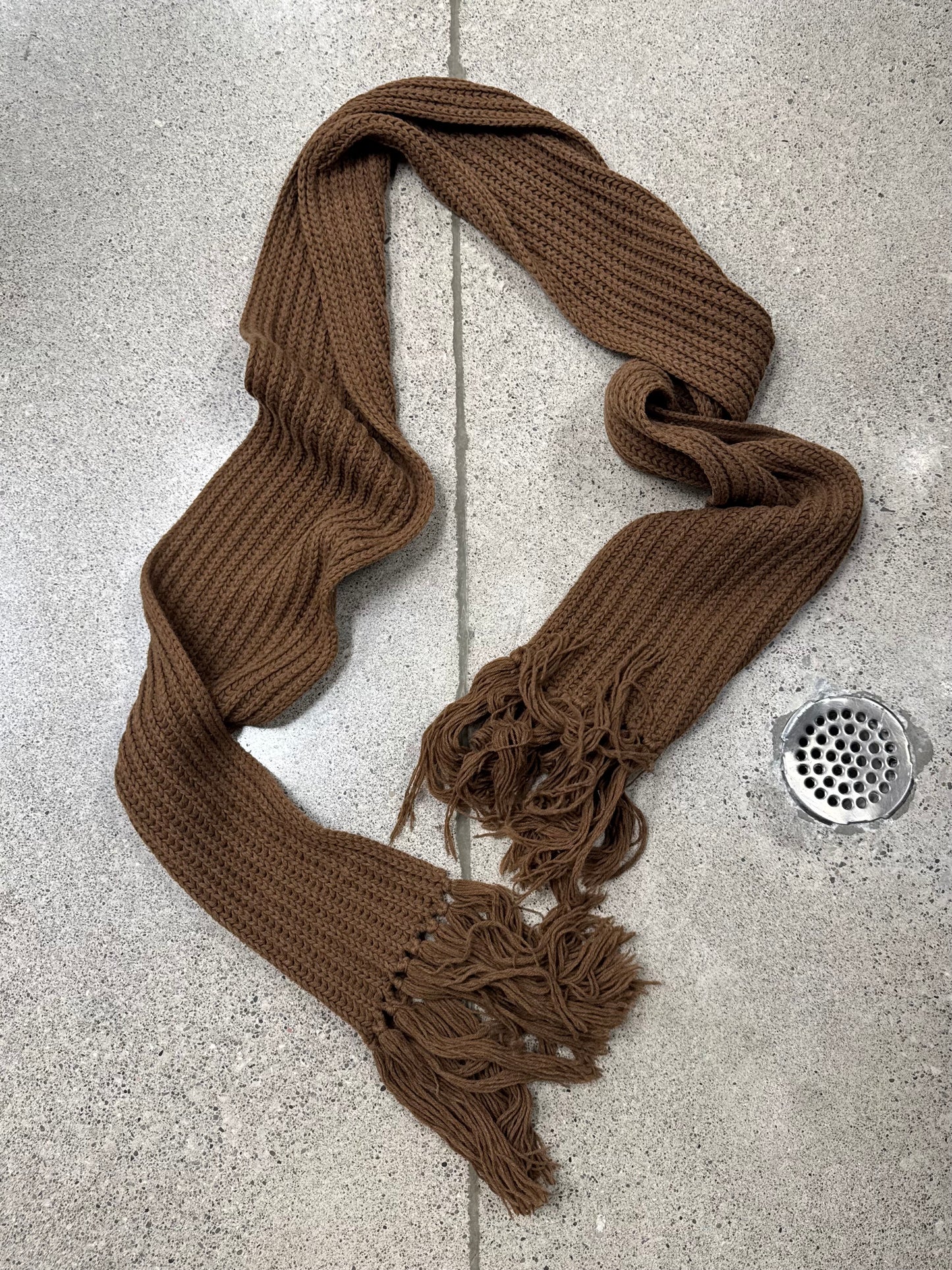 Veronique Branquinho Wool Cable Knit Oversized Scarf