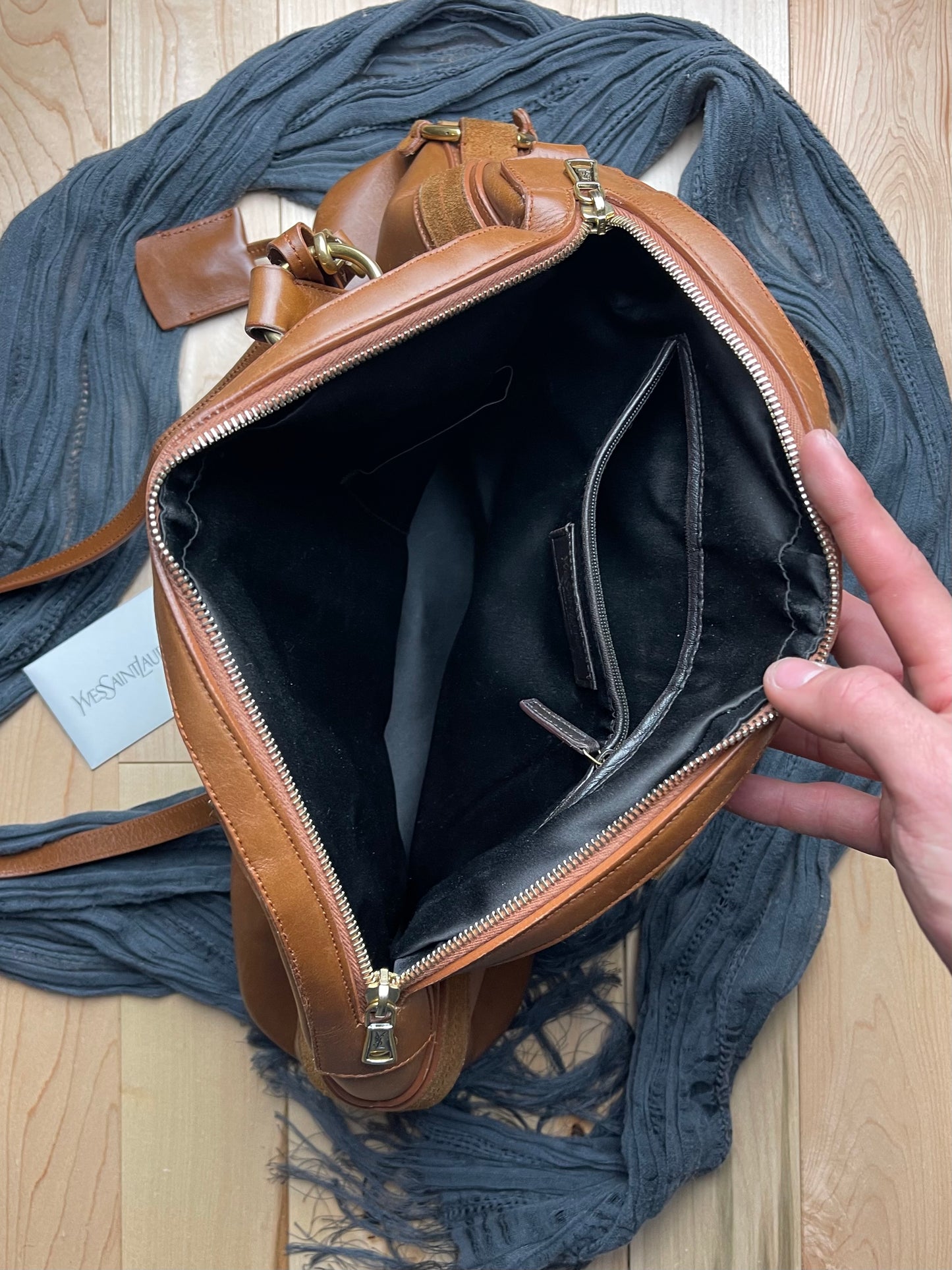 2000s YSL ‘Muse’ Brown Leather Crossbody/Shoulder Bag
