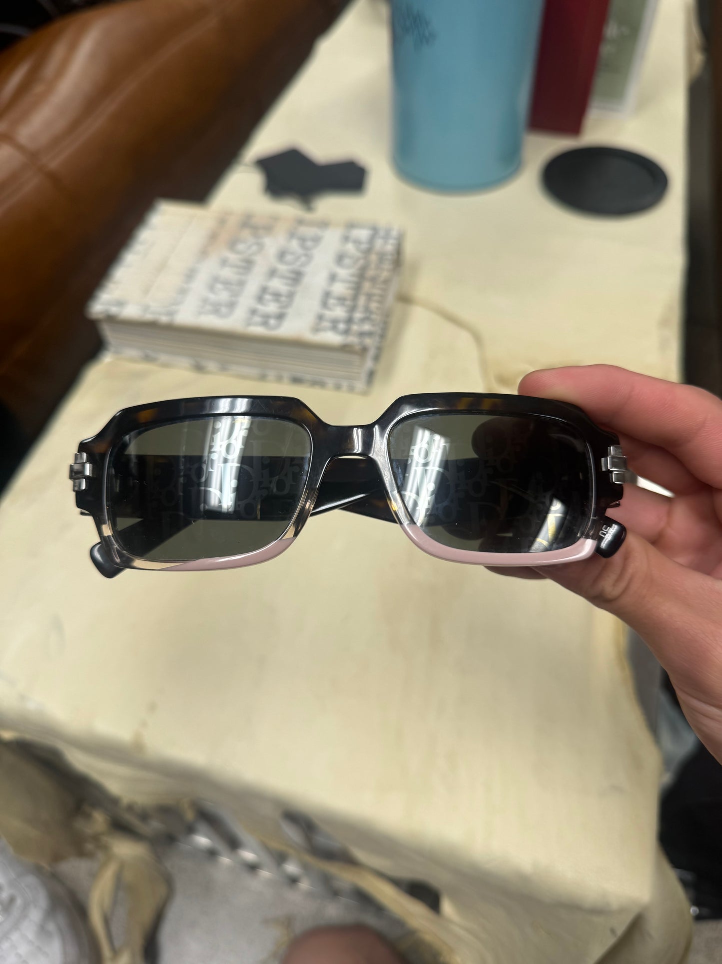 Dior ‘Blacksuit’ Monogram Lens Tortoiseshell Sunglasses