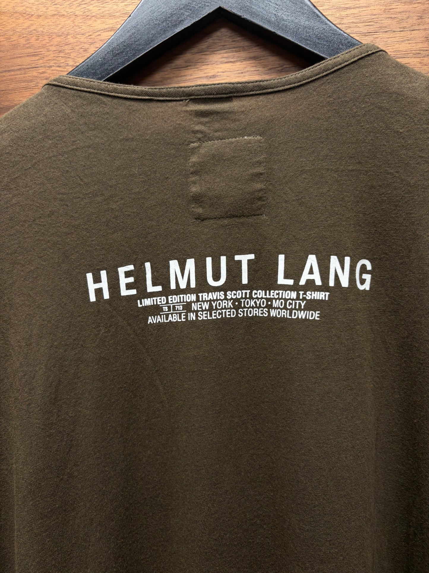 Helmut Lang by Travis Scott Brown Graphic T-Shirt