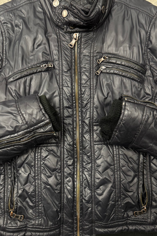 2000s Dolce & Gabbana Down-Filled Black Cargo Jacket