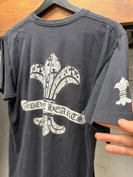 Chrome Hearts ‘Fleur De Lis’ Faded Black Graphic T-Shirt