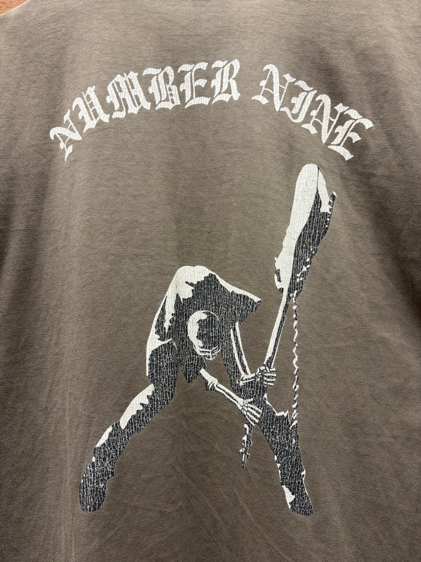 OG Number Nine Double Skull ‘The Clash’ Faded Brown Graphic T-Shirt
