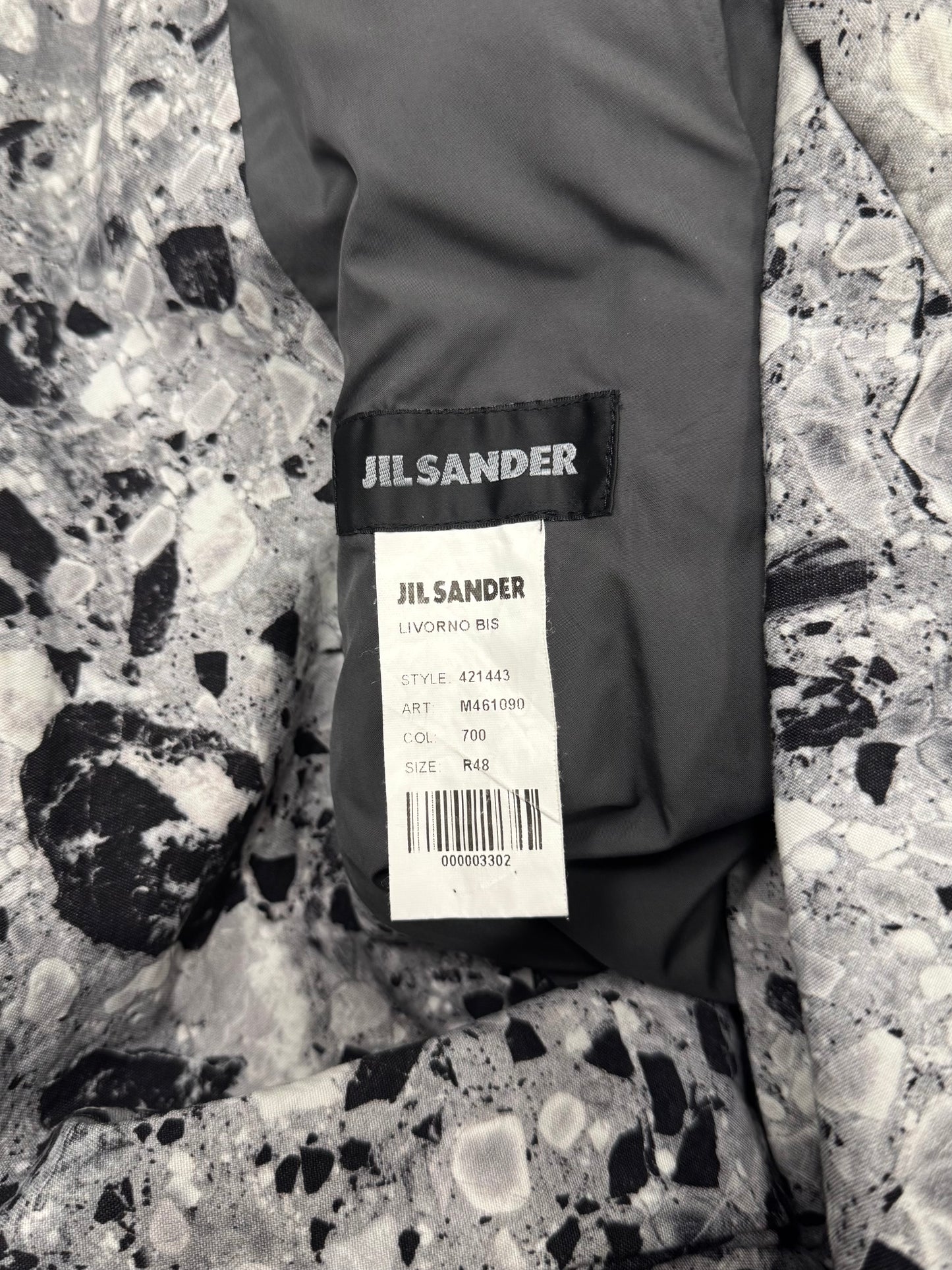 AW2007 Jil Sander by Raf Simons ‘Marble’ Biker Jacket