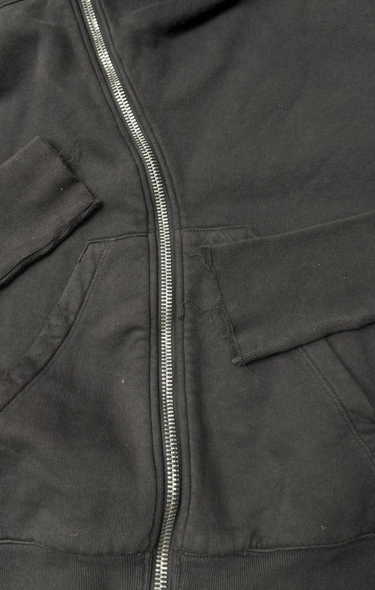 Rick Owens ‘Mountain’ Zip Up Dust Brown Sweatshirt