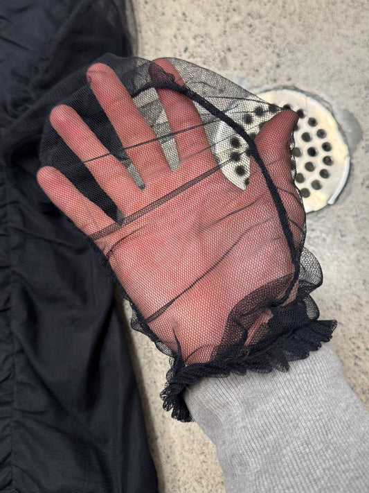 Vintage Jean Paul Gaultier ‘Sheer Sleeve’ Ruffled Button Top