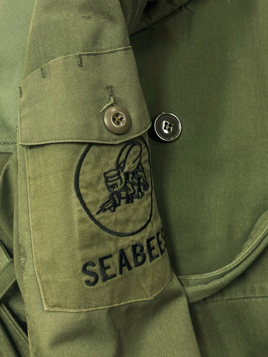 Needles Military Canvas Green Trench Coat