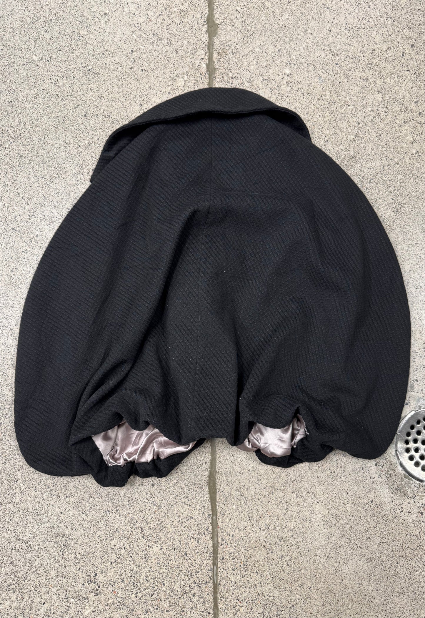 Marni Black Collared Cape Shawl