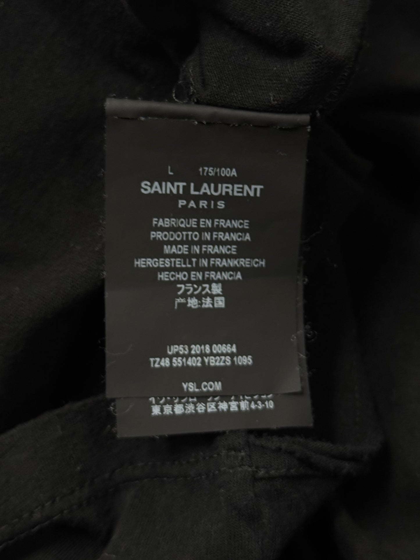 2018 Saint Laurent ‘One More Shot Before We Rise’ Graphic T-Shirt