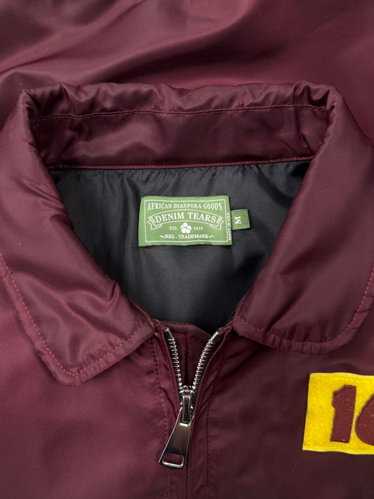 Denim Tears Red MA-1 Collared Bomber Jacket