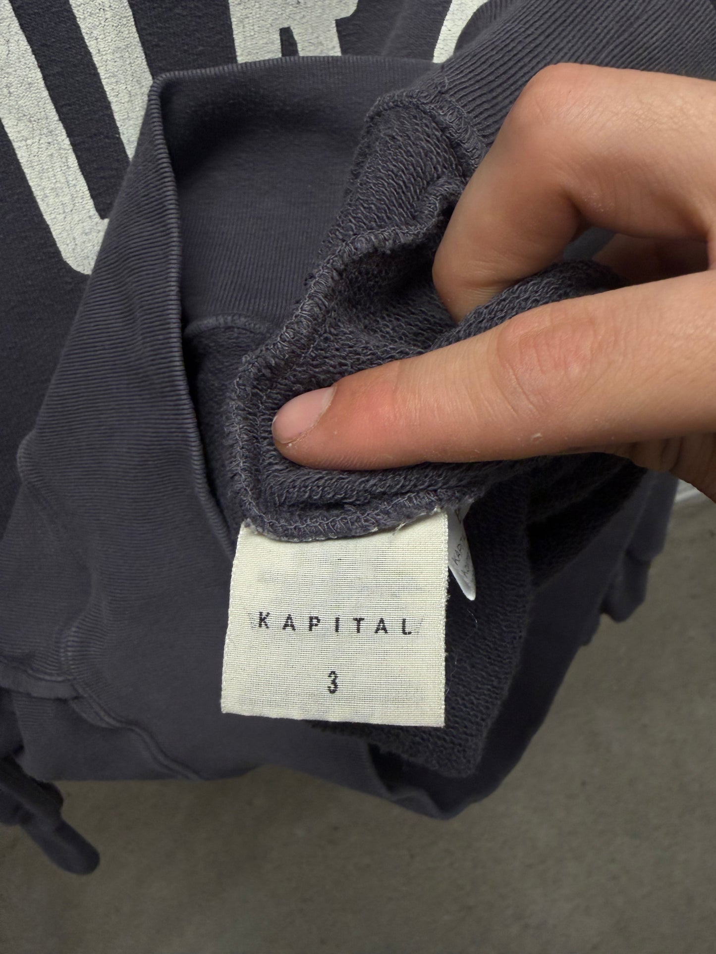 Kapital ‘Surf’ Indigo Blue Cotton Pullover Hoodie