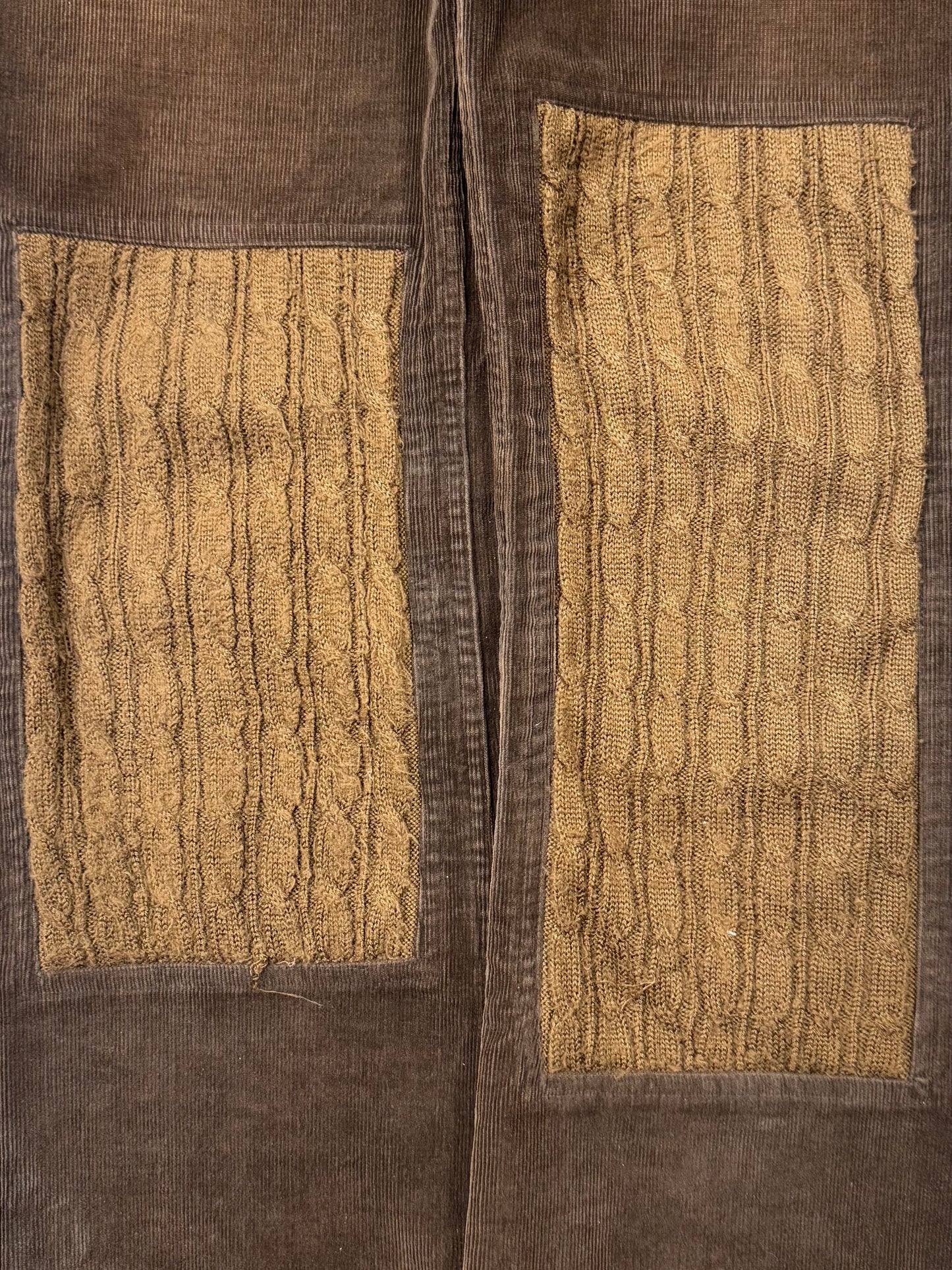 AW2002 Undercover ‘Witches Cell Division’ Hybrid Corduroy/Knit Flared Pants