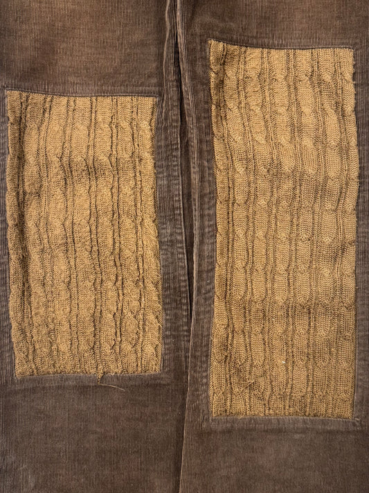 AW2002 Undercover ‘Witches Cell Division’ Hybrid Corduroy/Knit Flared Pants