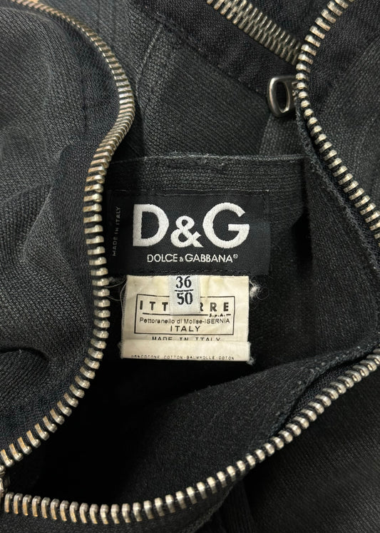 AW2003 Dolce & Gabbana ‘Spiral Zip’ Grey Cargo Pants