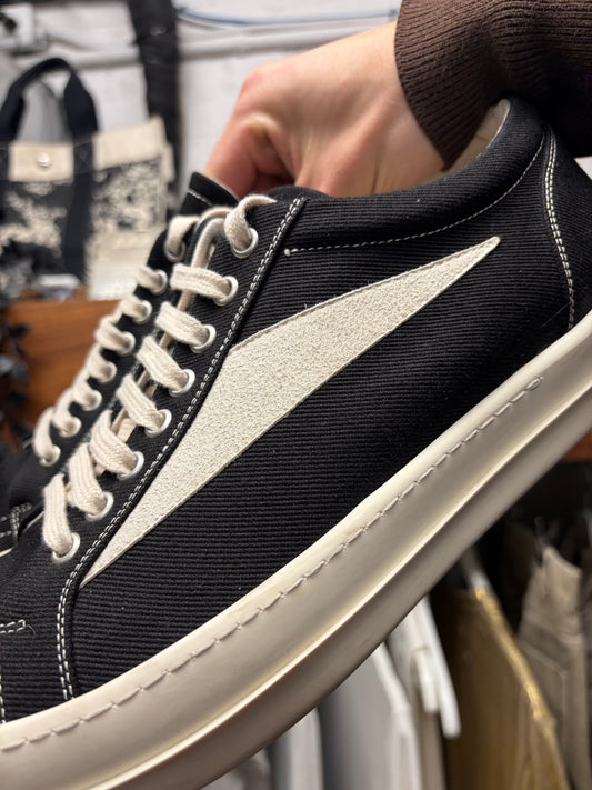 Rick Owens Vans ‘Black Canvas’ Low Top Sneakers
