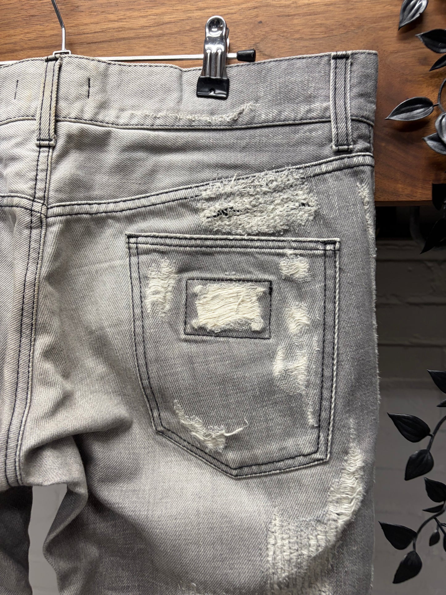 Vintage Dolce & Gabbana Distressed Grey Skinny Jeans