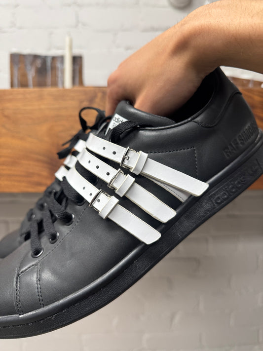 Raf Simons x Adidas ‘Stan Smith’ Triple Strap Leather Low Top Sneakers