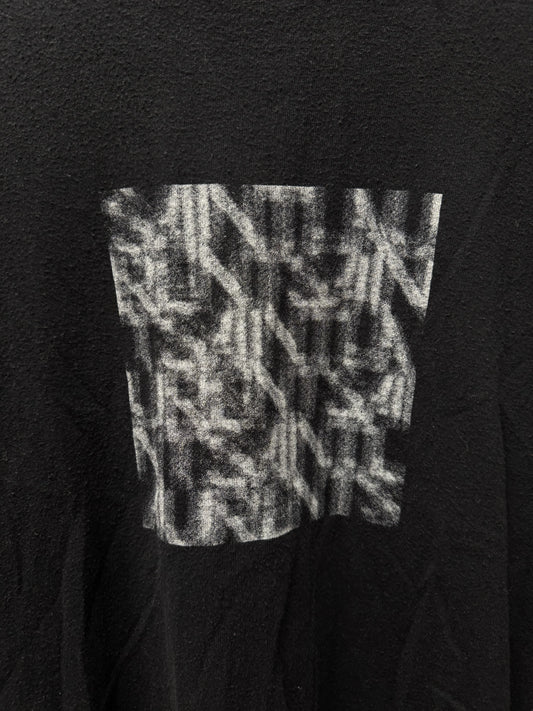 2021 Saint Laurent ‘Blurred Logo’ Black Graphic T-Shirt